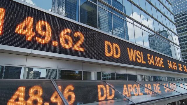 Modern building with digital display