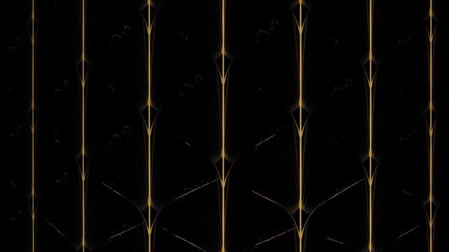 アール・デコ風の金と黒の幾何学パターン