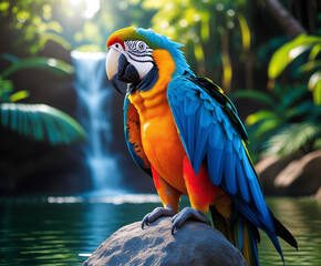 A beautiful macaw parrot
