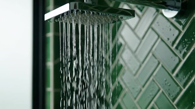 Shower head with water flowing