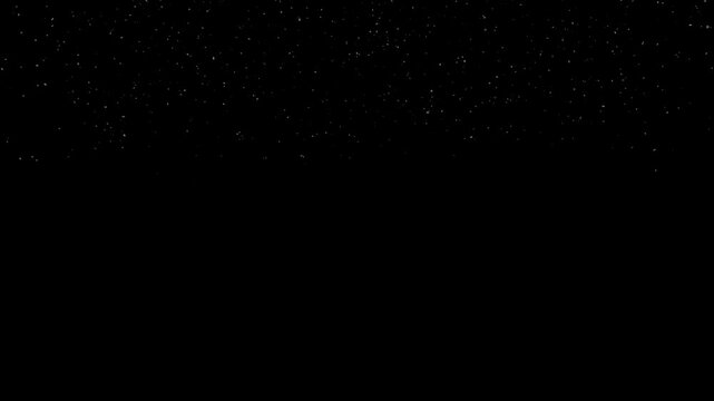 Falling snowflakes. 4k transparent background with alpha channel. Large and small snowflakes falling to the ground. Winter, Christmas and new year-
