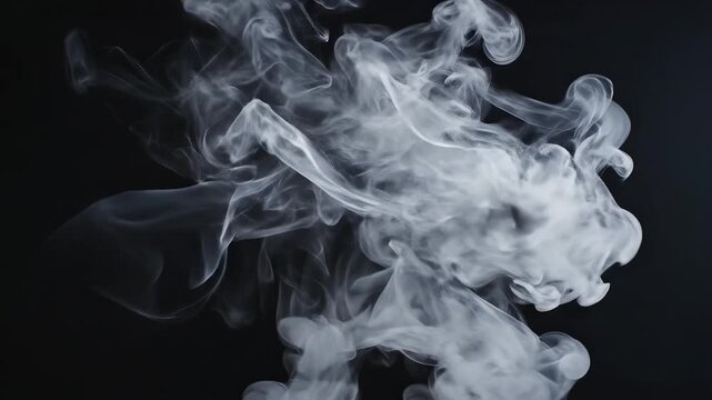 Smoke cloud on dark background
