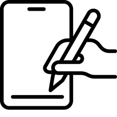 signature mobile phone icon