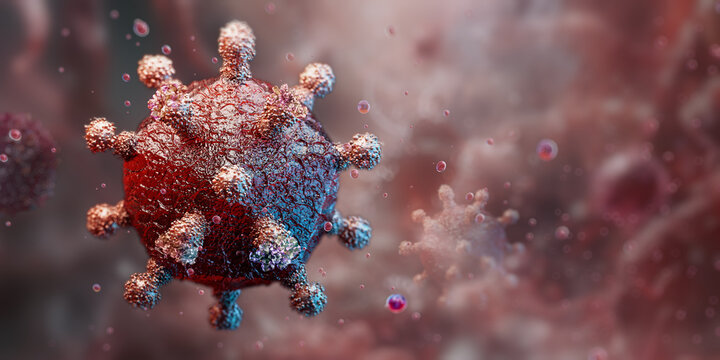Human Astrovirus virion particle with star-shaped icosahedral capsid surface and protein shell. Major cause of diarrhea and vomiting, particularly in infants. Gastroenteritis, contagious diseases