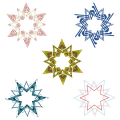 Black star figure. Jagged abstract burst. Grunge vector star. Sharp edgy symbol. EPS 10.