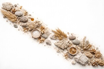 Natural Stone and Grain Diagonal Background Layout