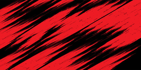 Naklejka premium black red dragon decal brush fire volcano lava sakura Asia Japan anime style illustration sporty background banner style illustration.