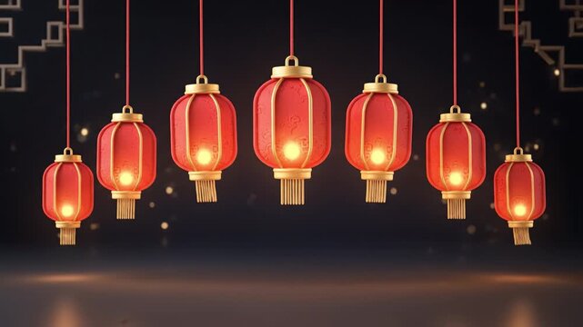 Red lantern chinese new year festival celebration holiday light glowing hanging lantern decoration warm festive celebration glowing light symbol luck chinese new year red lantern holiday background
