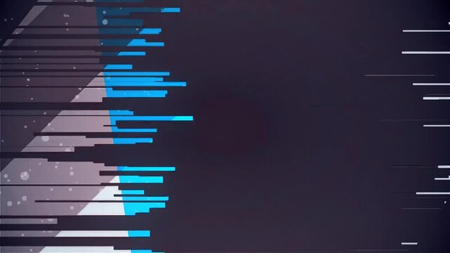 Dynamic Blue and Black Abstract Lines Design with Bold Patterns