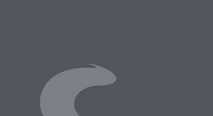 Gray Crescent Moon Shape Isolated. © Avra