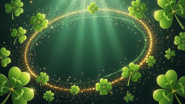 St. Patrick&rsquo;s Day Festive Green Promotional Background