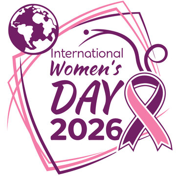 international women's day 2026 vecto logo desine
