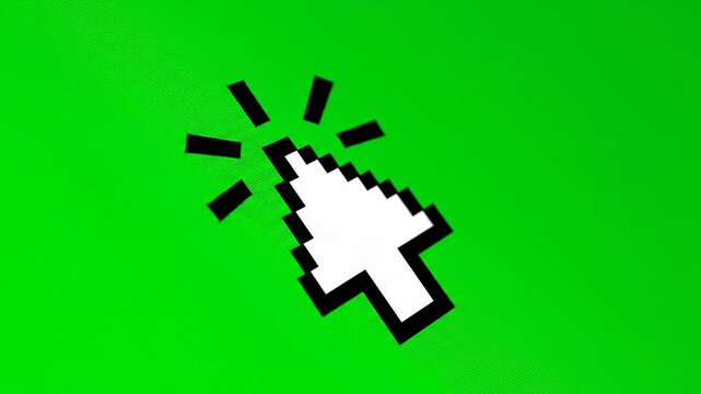 Pixel cursor on green screen