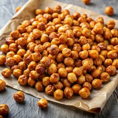 Obraz premium roasted chickpeas on parchment paper