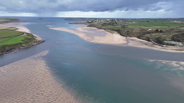 Aerial view of Padstow In Cornwall, UK.