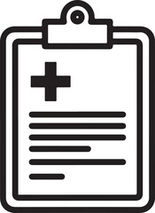Obraz premium Medical Clipboard Icon traced e33193fedf060dab19448dd7876e0deddr