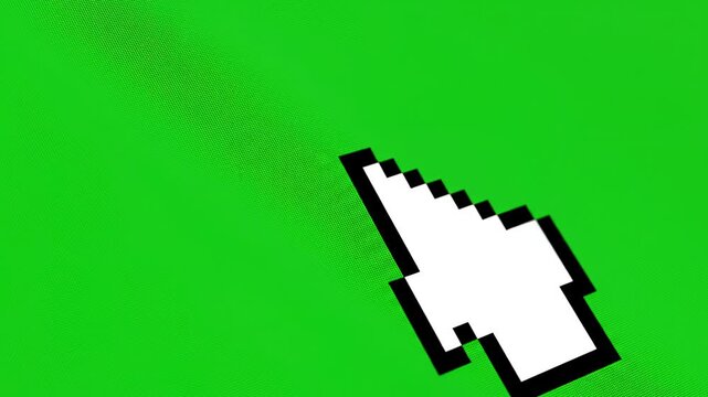 Computer cursor on green screen