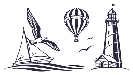 Minimal modern geometric vector logo