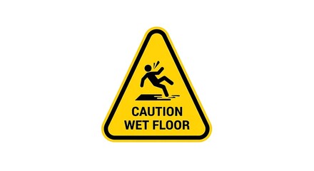Obraz premium Caution Wet Floor Sign Warning Symbol.