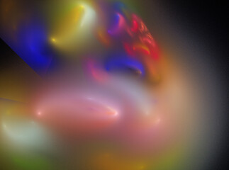 Fototapeta premium Fractal colored abstract on black background