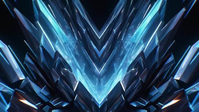 Blue crystal sparks firing zig zag patterns futuristic cinematic surreal ethereal ambience cascading softly glowing abstract unique style seamless ultra realistic loop