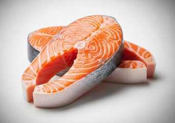 raw salmon steak