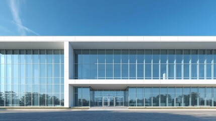 modern office building with blue sky