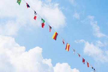 青空の国旗　運動会などのイベントイメージ