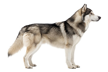 Fototapeta premium Realistic Siberian Husky Isolated on White Background