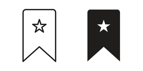 Bookmark icon. simple thin line icon vector illustration pack on white