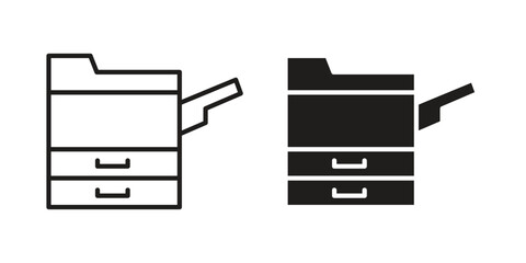 Copy Machine icon. simple thin line icon vector illustration pack on white