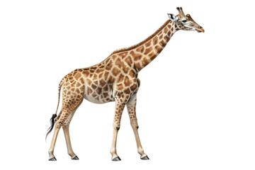 Fototapeta premium Realistic Giraffe Isolated on White Background