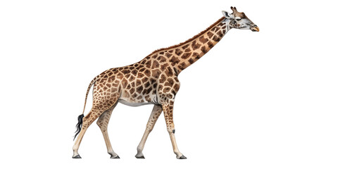 Obraz premium Realistic Giraffe Isolated on White Background