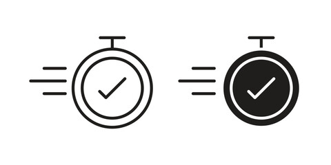 Express icon. simple thin line icon vector illustration pack on white