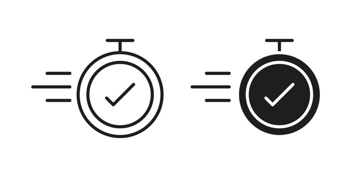 Express icon. simple thin line icon vector illustration pack on white