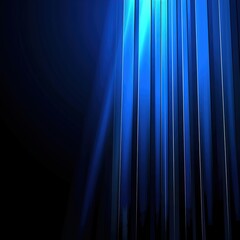 Blue Light Streaks Through Dark Curtains