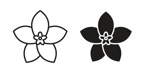 Jasmine icon. simple thin line icon vector illustration pack on white