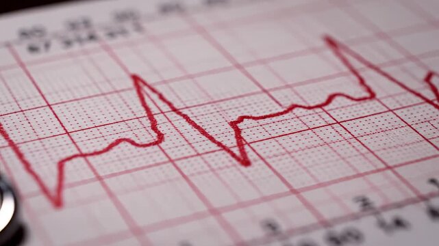 Heart rate graph with fishing hooks