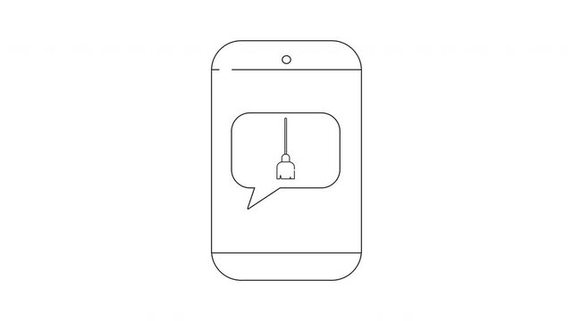 Smartphone Chatbot Icon Animation - Seamless Loop for Tech Projects.
