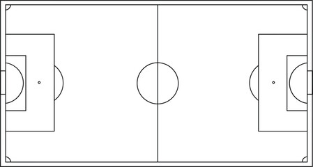 Soccer field diagram vector illustration, sports pitch layout graphic design, football coaching strategy artwork, educational game plan emblem branding logo © Ashraful