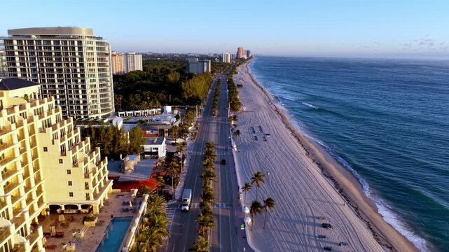 aerial fort lauderdale beach florida