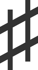 A sharp musical symbol in dark gray on a black background, representing a musical note