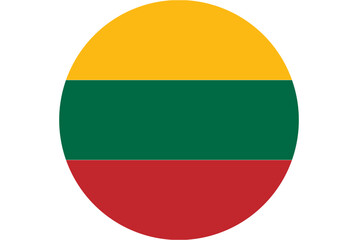 Obraz premium Lithuanian flag in a circle, representing national pride and patriotism for the country