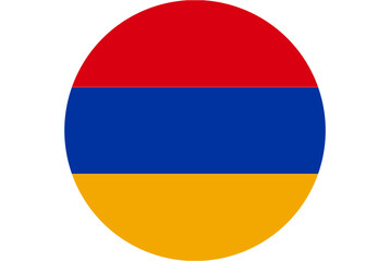 Circular Armenian flag emblem representing national pride and identity in a modern design