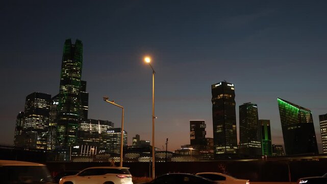 Riyadh, Saudi Arabia - Feb 13 2026, King Abdullah Financial District  , KAFD business towers 4K video