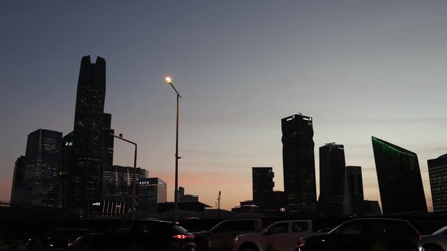 Riyadh, Saudi Arabia - Feb 13 2026, King Abdullah Financial District  , KAFD business towers 4K video