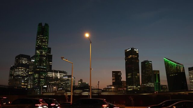 Riyadh, Saudi Arabia - Feb 13 2026, King Abdullah Financial District  , KAFD business towers 4K video