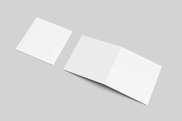 Square Bifold Brochure Mockup