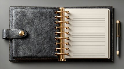 Ring binder notebook mockup showing clean inner pages pictures