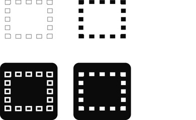 Obraz premium Bounding box line icon. Focus frame square outline for scan, detection, and selection UI
